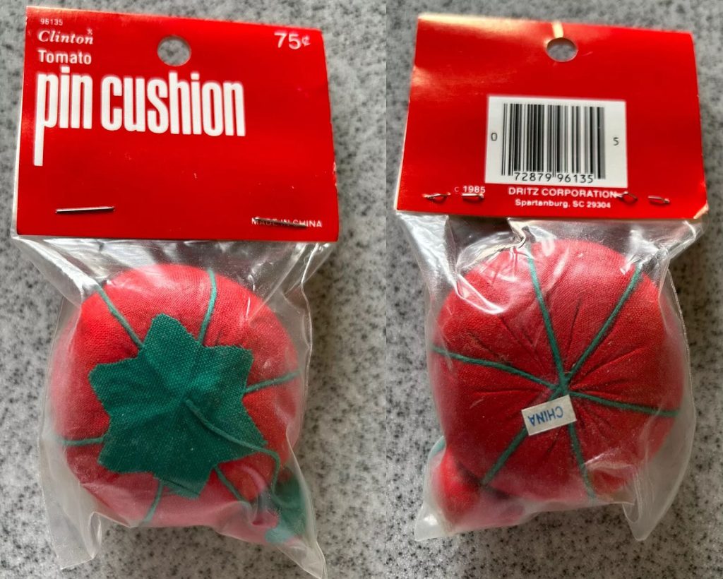 Tomato Pin Cushion with Strawberry