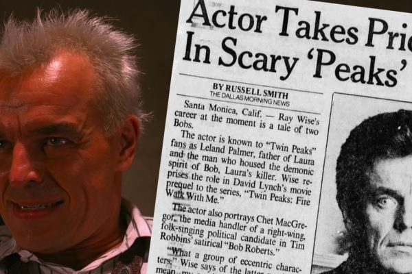 Newspaper article and image of Leland Palmer