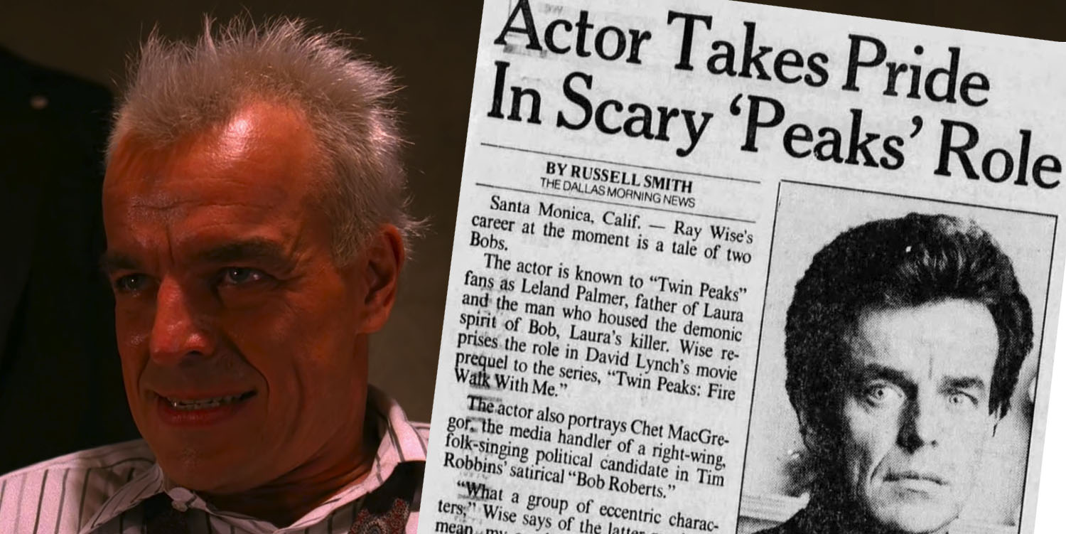 Newspaper article and image of Leland Palmer