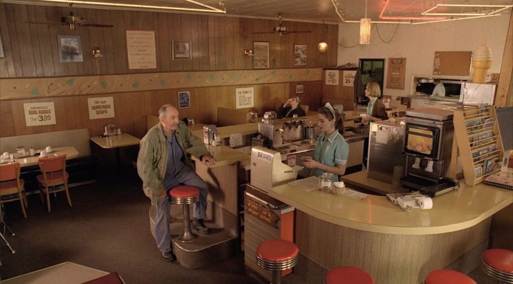 Norma Jennings and Shelly Johnson with Leo Kelly at the Double R Diner