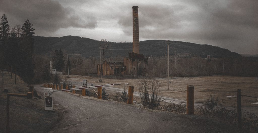 The former Snoqualmie Lumber Mill in Snoqualmie, WA