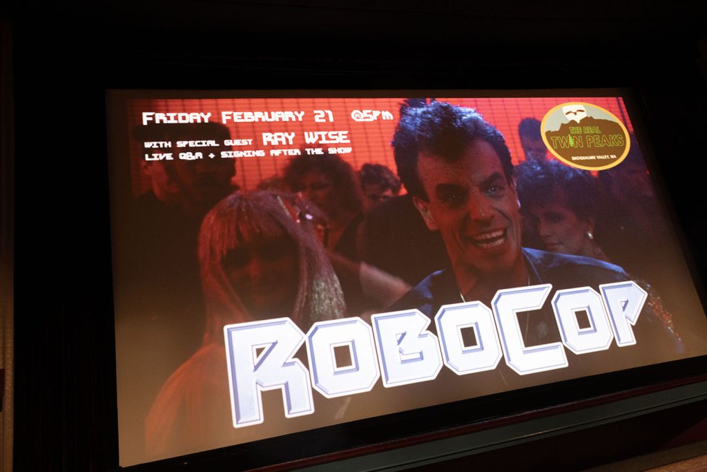 Robocop Ad on a movie screen