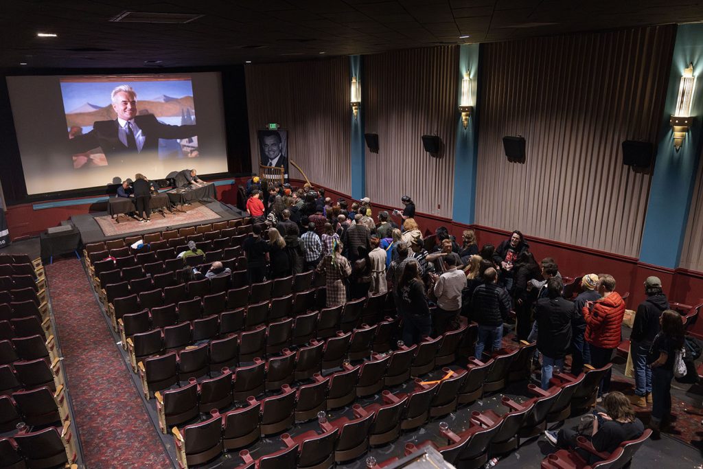 Line for autographs with Ray Wise inside North Bend Theatre