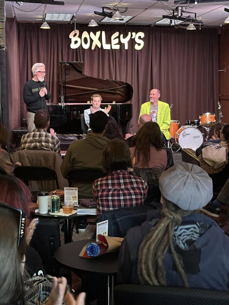 Steven speaking with Josh and Scott at Boxley's