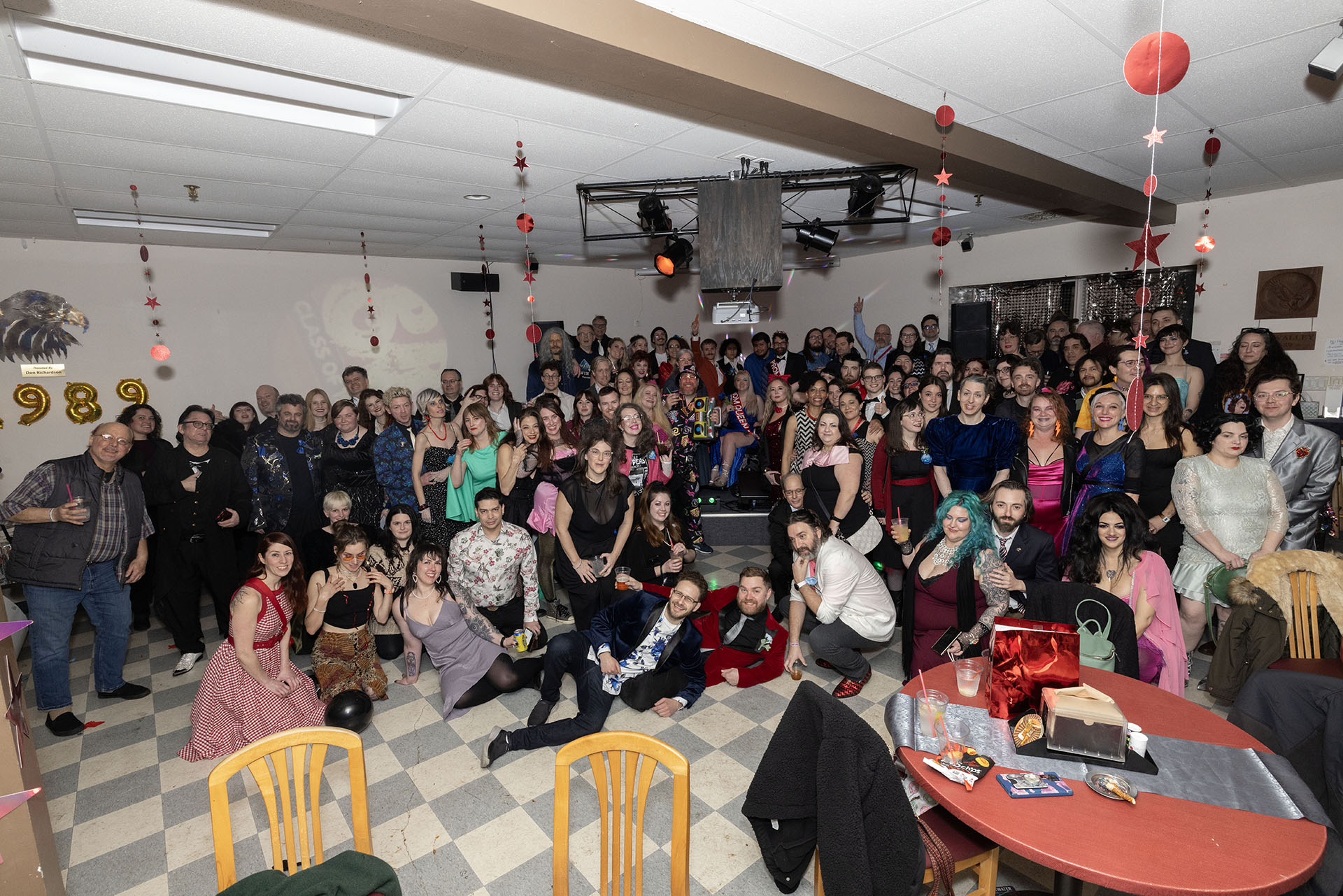 Large Group shot of attendees at the Twin Peaks High School Prom