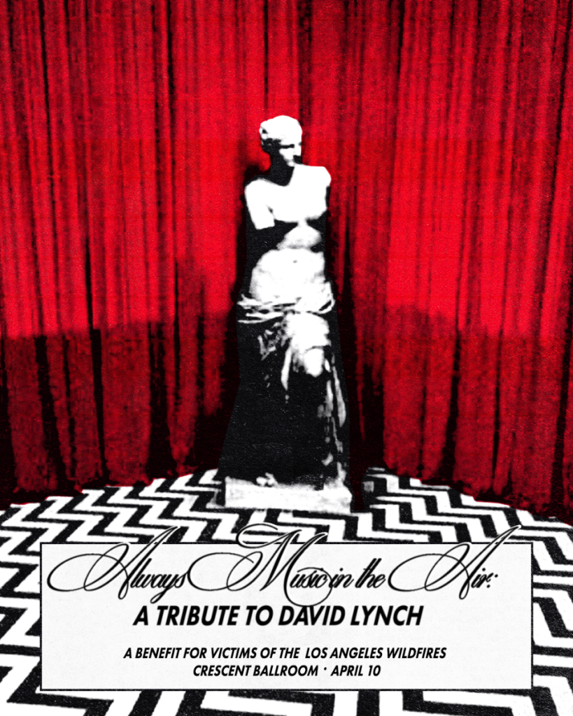 Concert poster featuring artwork of the Venus de Milo in the Red Room from Twin Peaks