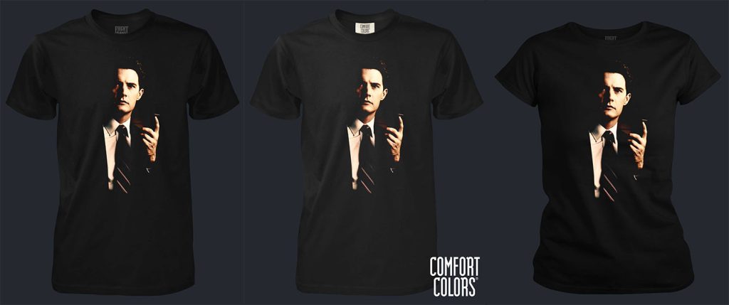 Agent Cooper holding a tape recorder t-shirt