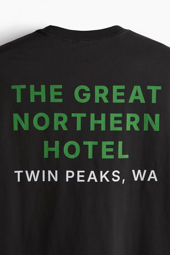 The Great Northern Hotel Logo on the back of t-shirt