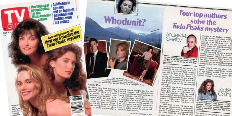 Cover of TV Guide and an article about "Twin Peaks"