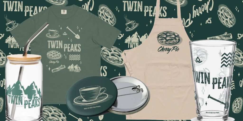 Collage of Twin Peaks Icon merchandise