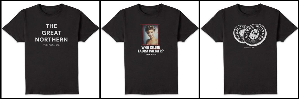Three Twin Peaks t-shirts from Zavvi