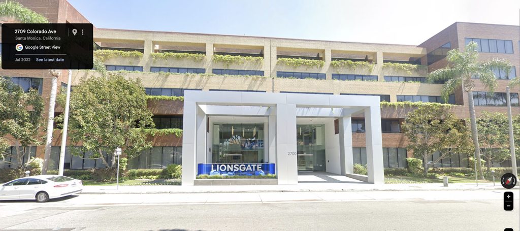 Exterior of Lionsgate Building