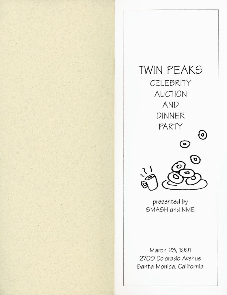 Inside of Twin Peaks celebrity auction program