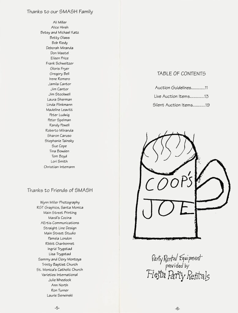 Twin Peaks celebrity auction program