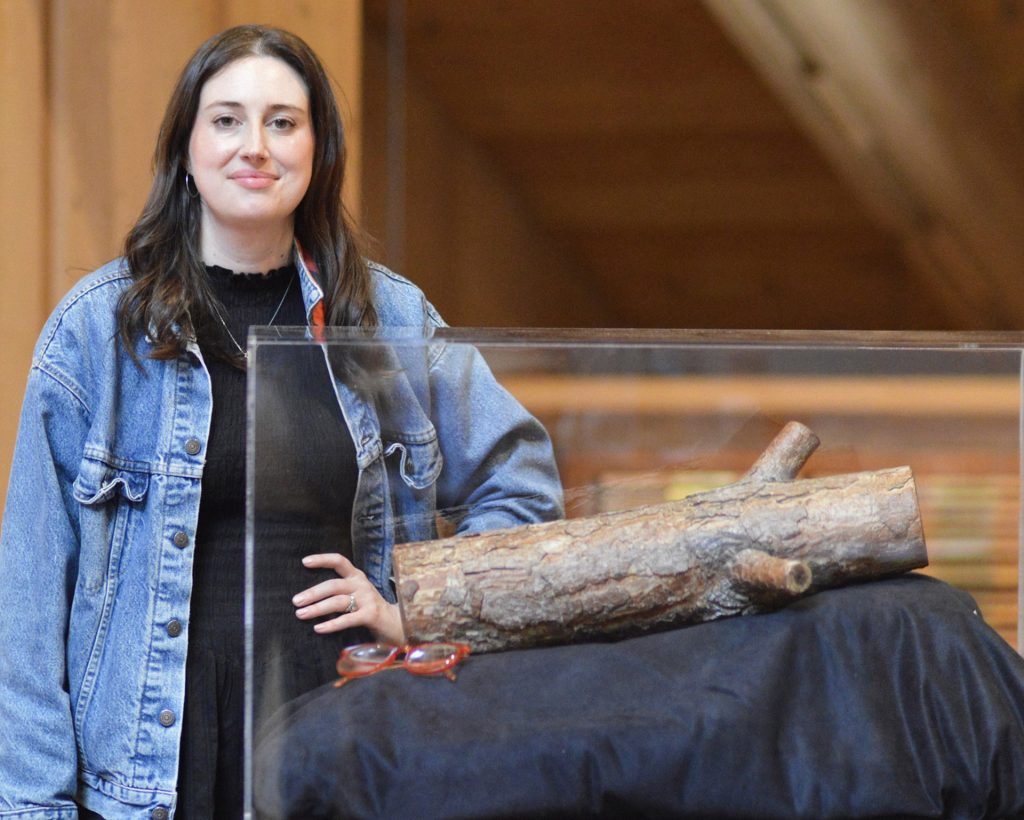 Zoey Yinger poses with the Log, May 1, 2025