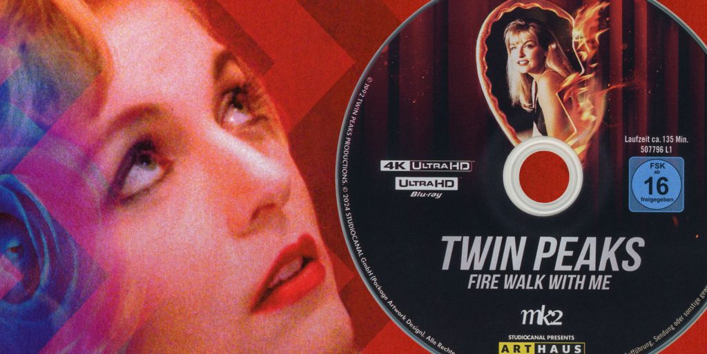 Laura Palmer's face and 4K UHD Disc