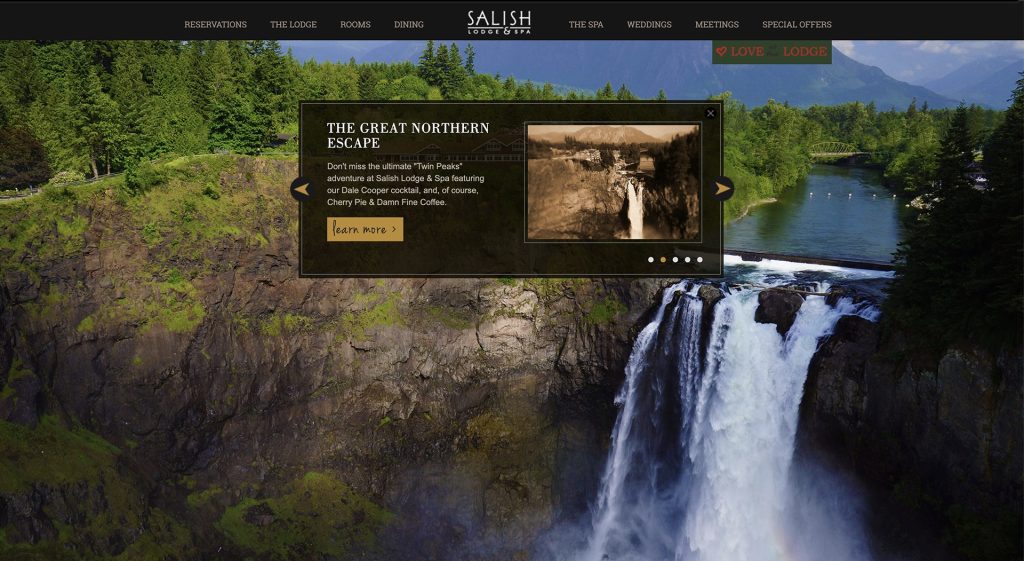 Webpage with floating offer box