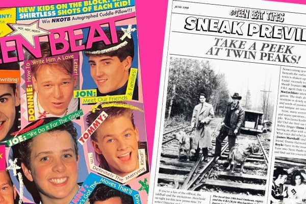 Twin Peaks in Teen Beat Magazine from June 1990 Cover of Teen Beat and Twin Peaks article