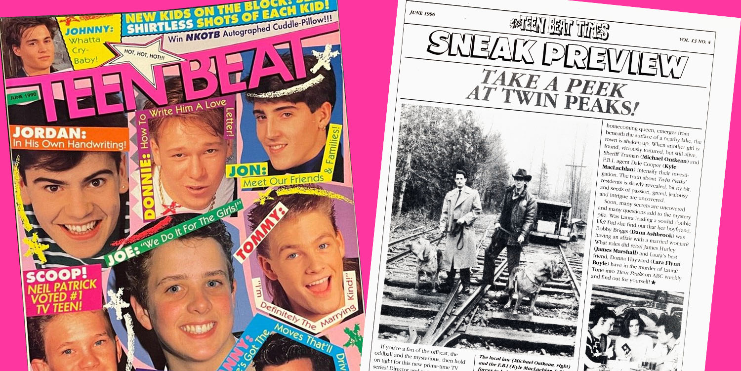 Cover of Teen Beat and Twin Peaks article