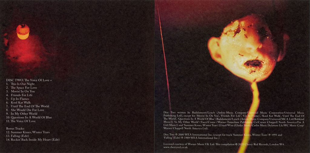 Booklet from Julee Cruise's CD, "Fall, Float, Love"