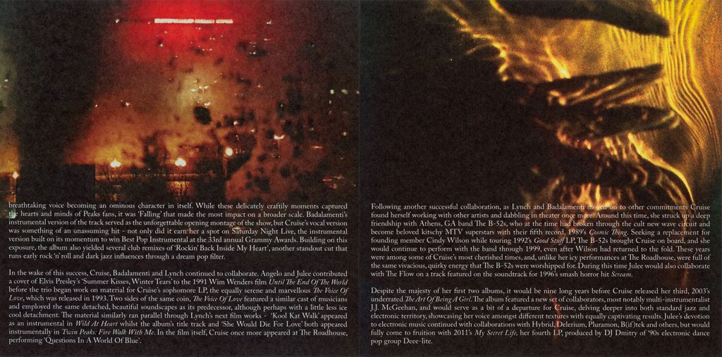 Booklet from Julee Cruise's CD, "Fall, Float, Love"
