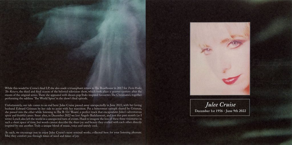 Booklet from Julee Cruise's CD, "Fall, Float, Love"
