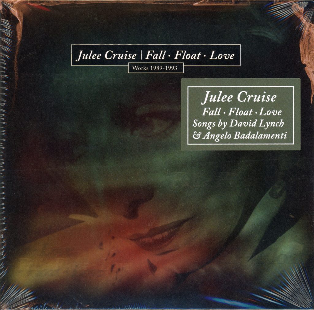 Cover of Julee Cruise's CD "Fall, Float, Love" with sticker