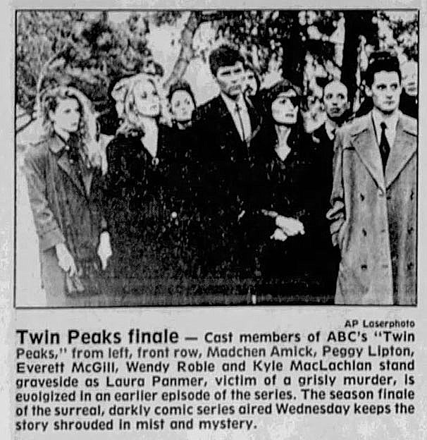 Newspaper article about Twin Peaks