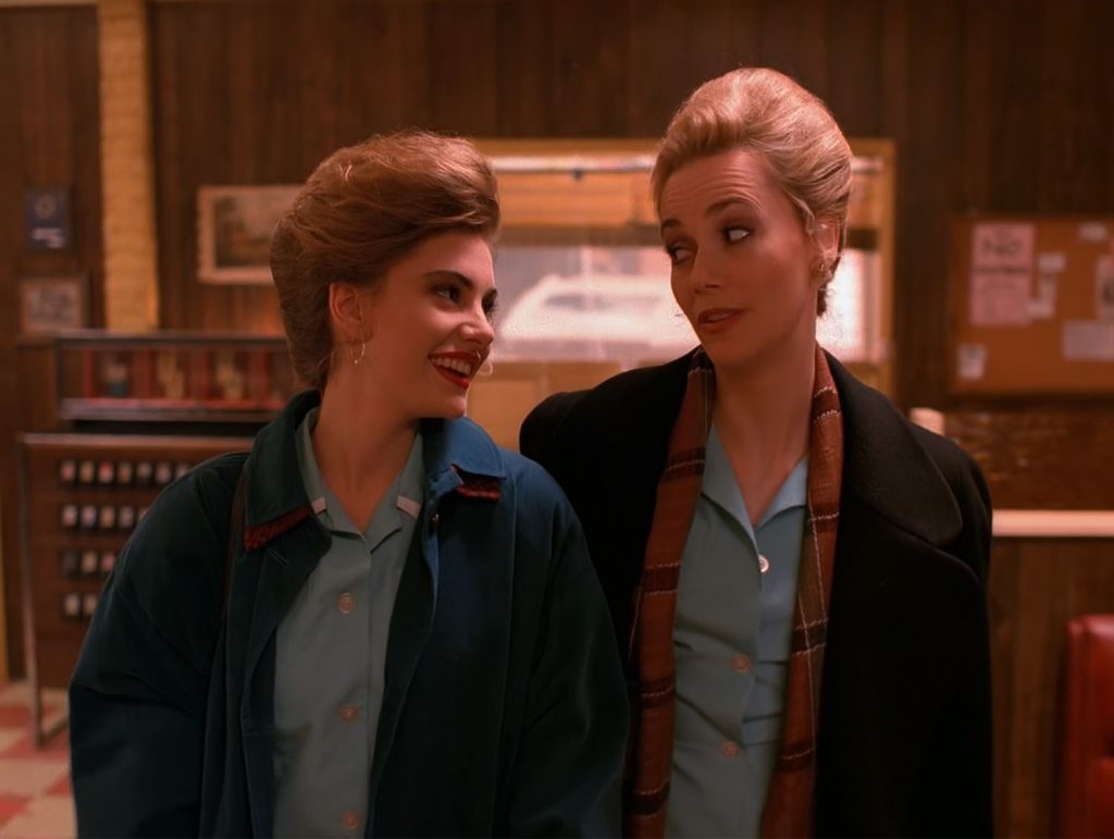 Shelly Johnson and Norma Jennings as Beauty Queens in the Double R Diner