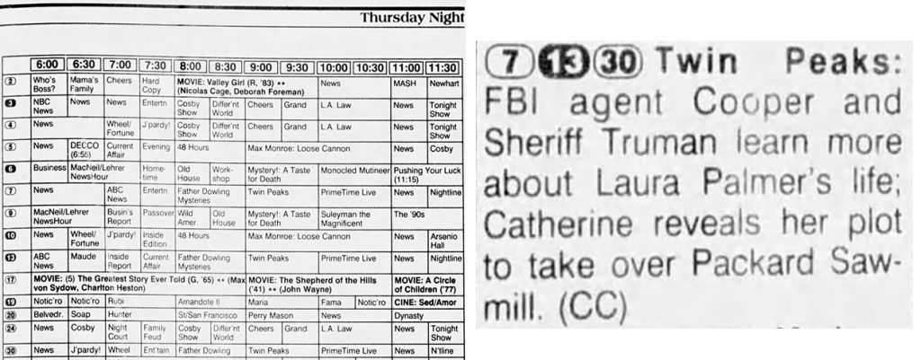 Program Guide of Thursday