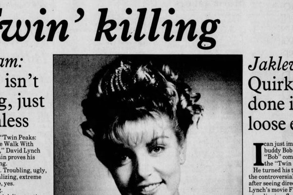 Reviewing Peaks – ‘Twin’ Killing’ In Abilene Reporter News, Aug. 1992 Twin Killing title with Laura Palmer's image