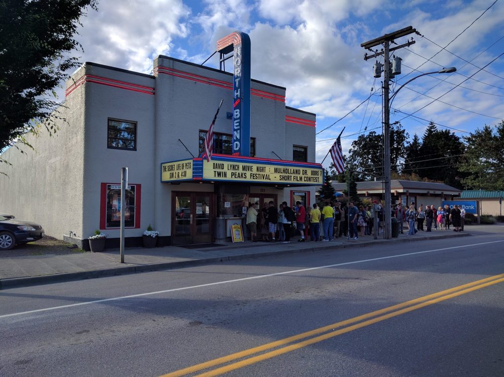 Exterior of North Bend Theatre in North Bend, Washington