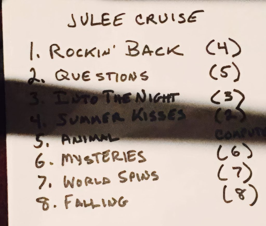 Julee Cruise's playlist from the 2016 performance at North Bend Theatre