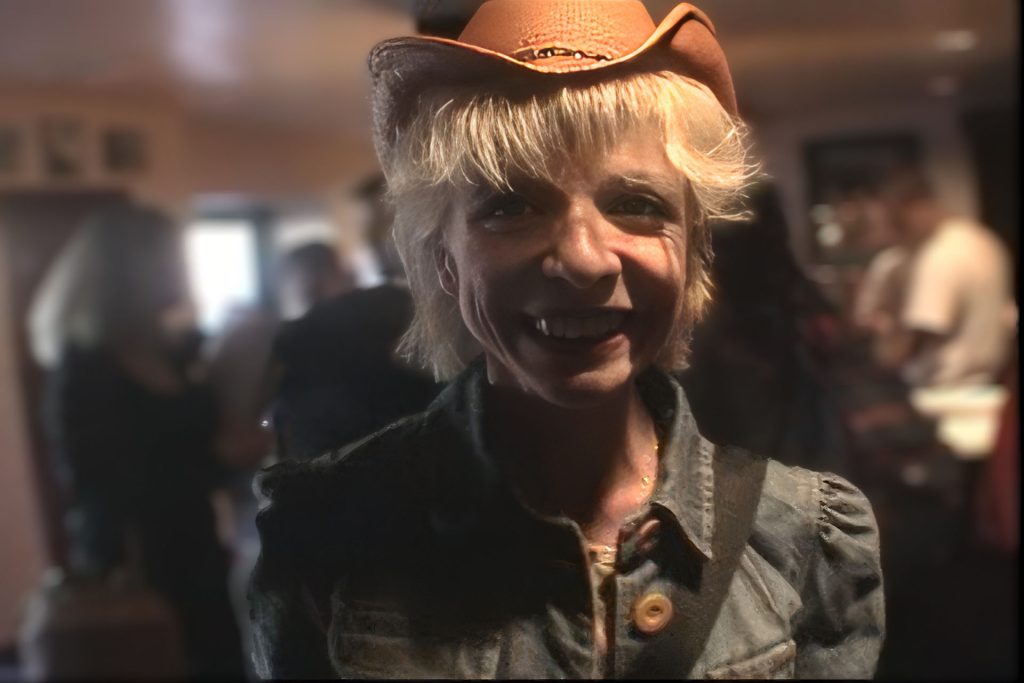 Julee Cruise in the lobby of the North Bend Theatre
