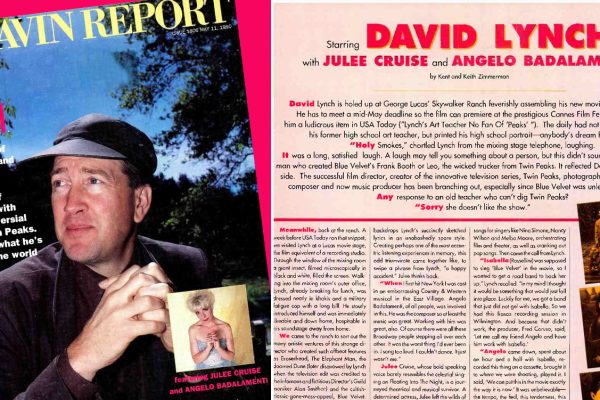 David Lynch on the cover of "The Gavin Report"