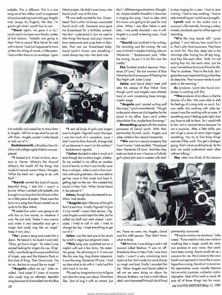 Article in The Gavin Report, May 11, 1990