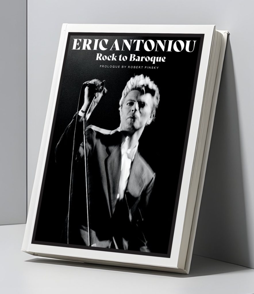 David Bowie on the cover of a book