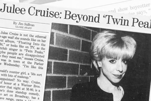Julee Cruise Interviewed for The Boston Globe, June 1, 1990 Julee Cruise in Newspaper article