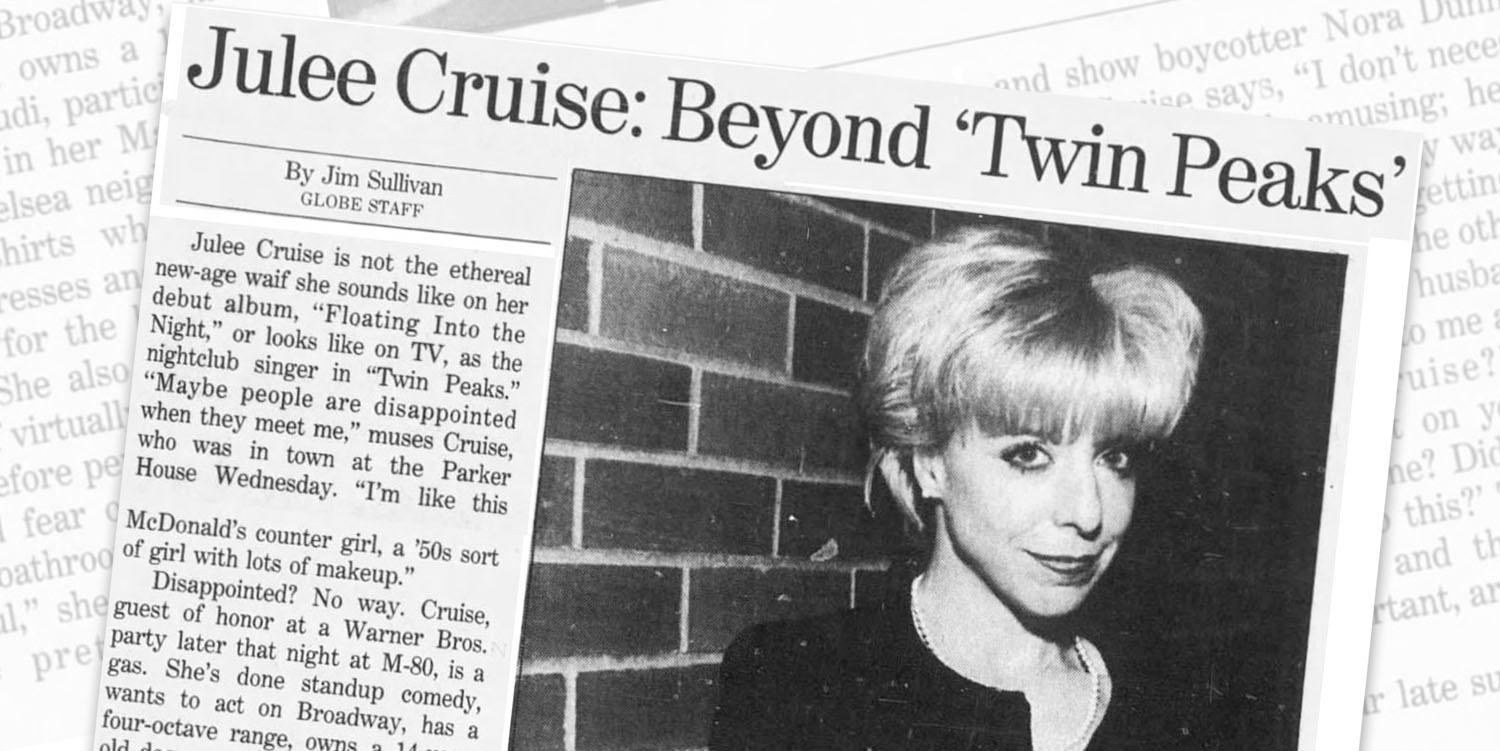 Julee Cruise in Newspaper article