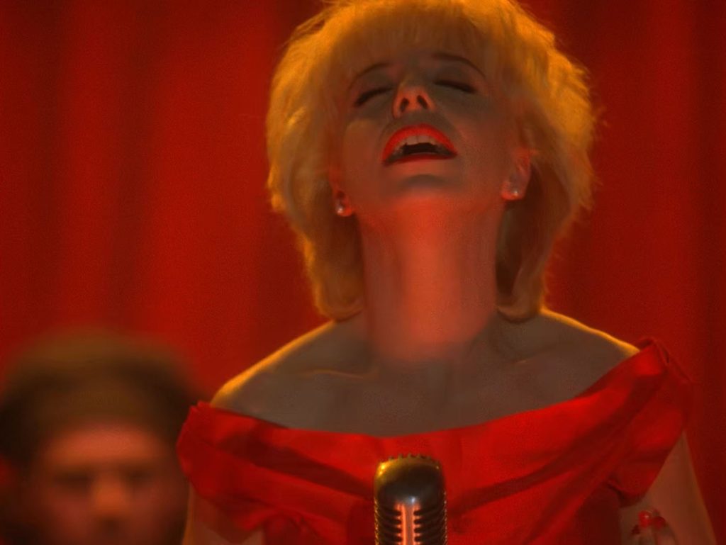 Julee Cruise performing "Rockin' Back Inside My Heart"