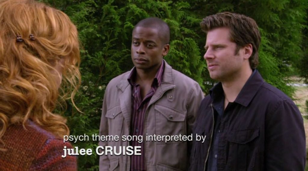 Opening credits with Julee Cruise in Psych's "Dual Spires"