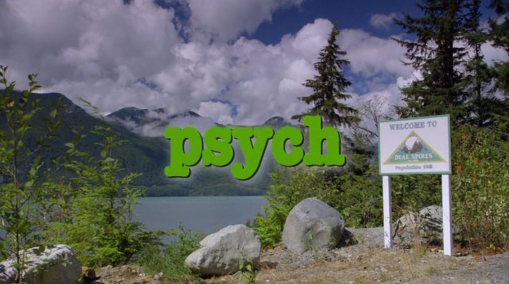 Psych logo done in a Twin Peaks style