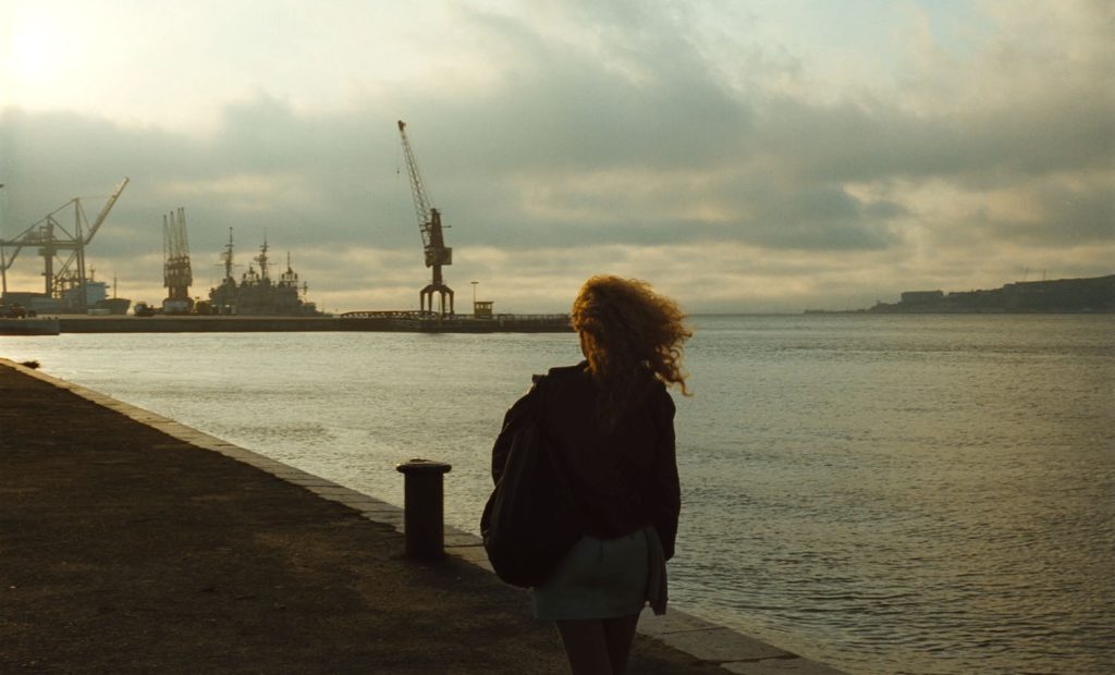 Claire Walking along dock
