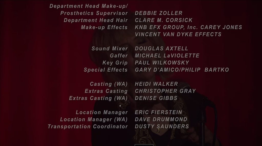 Julee Cruise performing in The Roadhouse with credits rolling