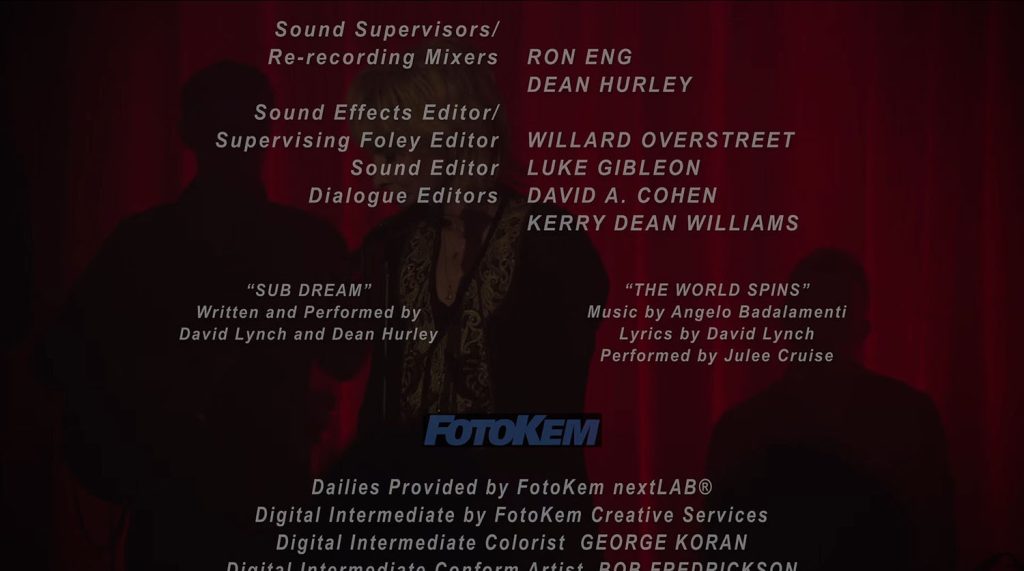 Julee Cruise performing in The Roadhouse with credits rolling