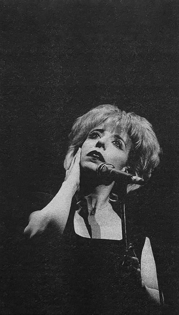 Julee Cruise on stage at the London Palladium