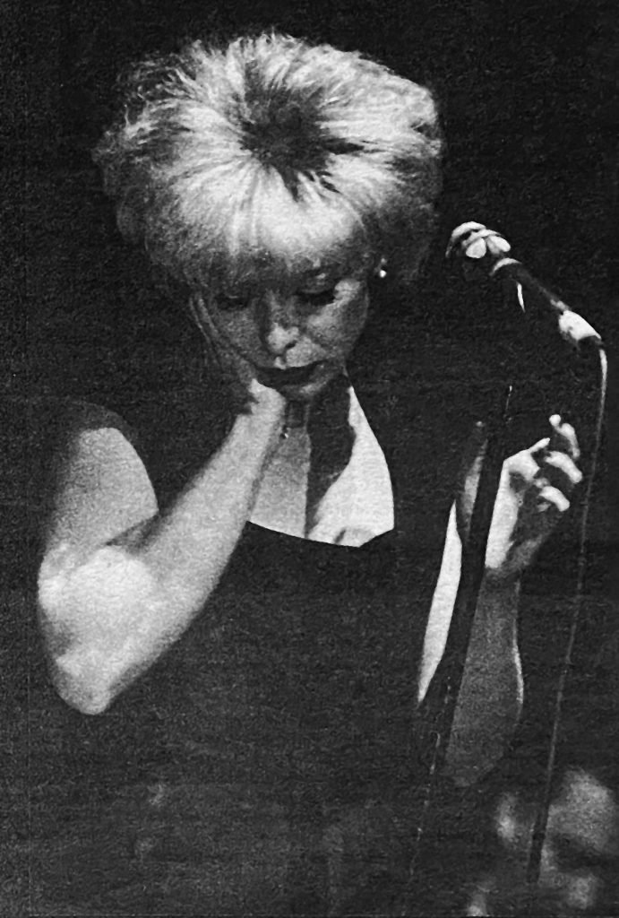 Julee Cruise on stage at the London Palladium