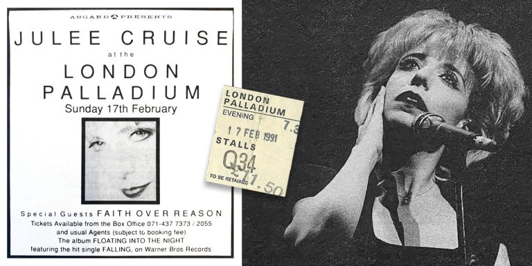 Julee Cruise concert poster, ticket and photo from London Palladium