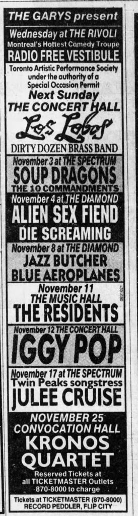 Concert advertisement