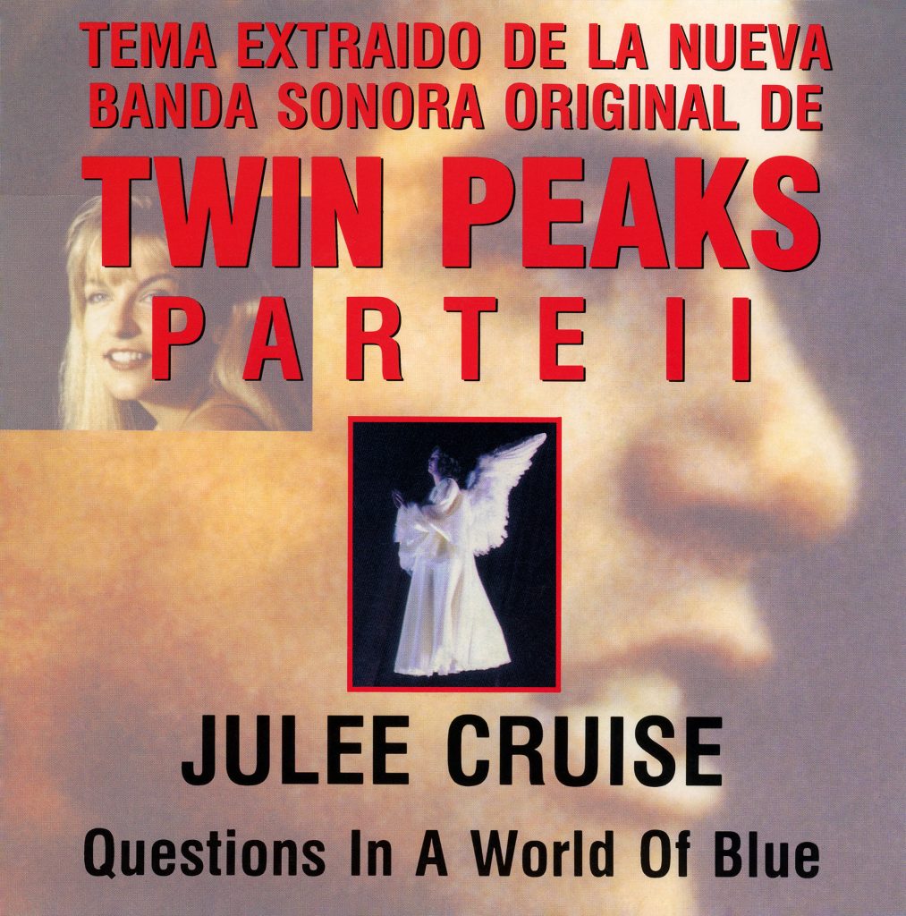 7-inch Vinyl Album cover for Julee Cruise's "Questions in a World of Blue"